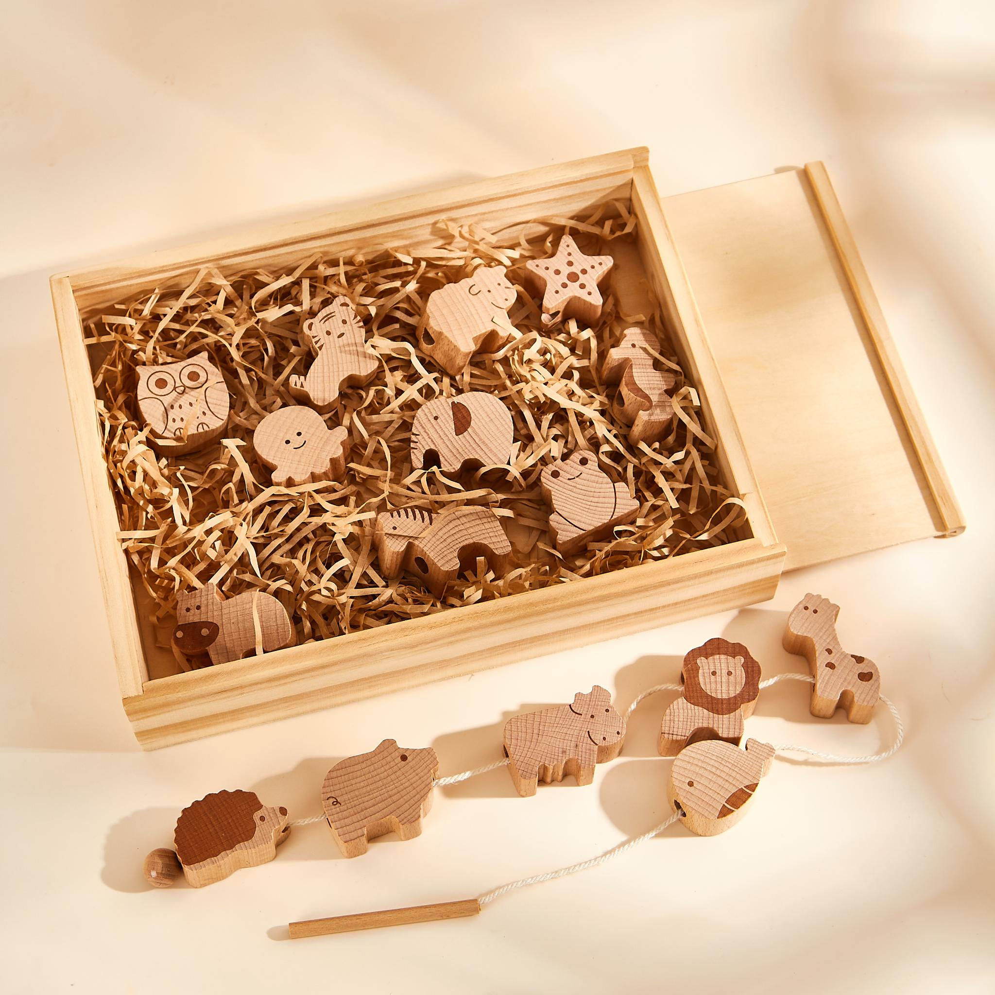 Holztier Fädel-Set