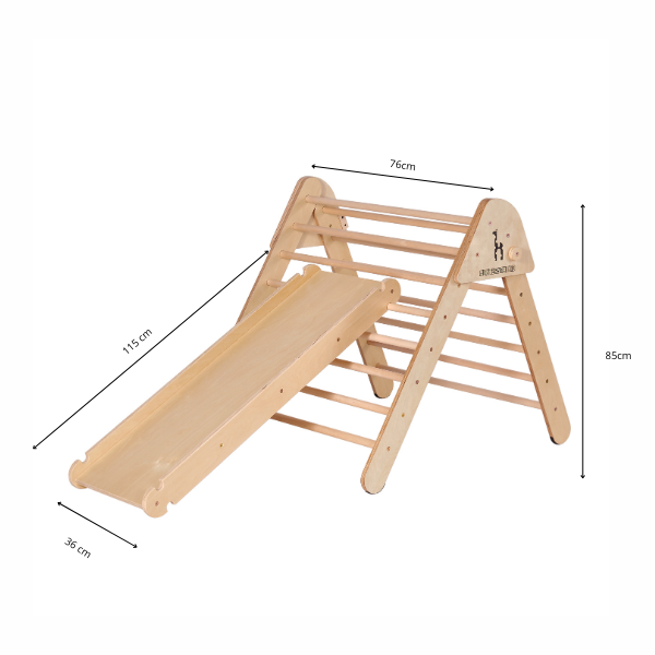 Montessori Kid® Pikler Dreieck mit Rutsche | Extra groß | Pikler Dreieck Klappbar