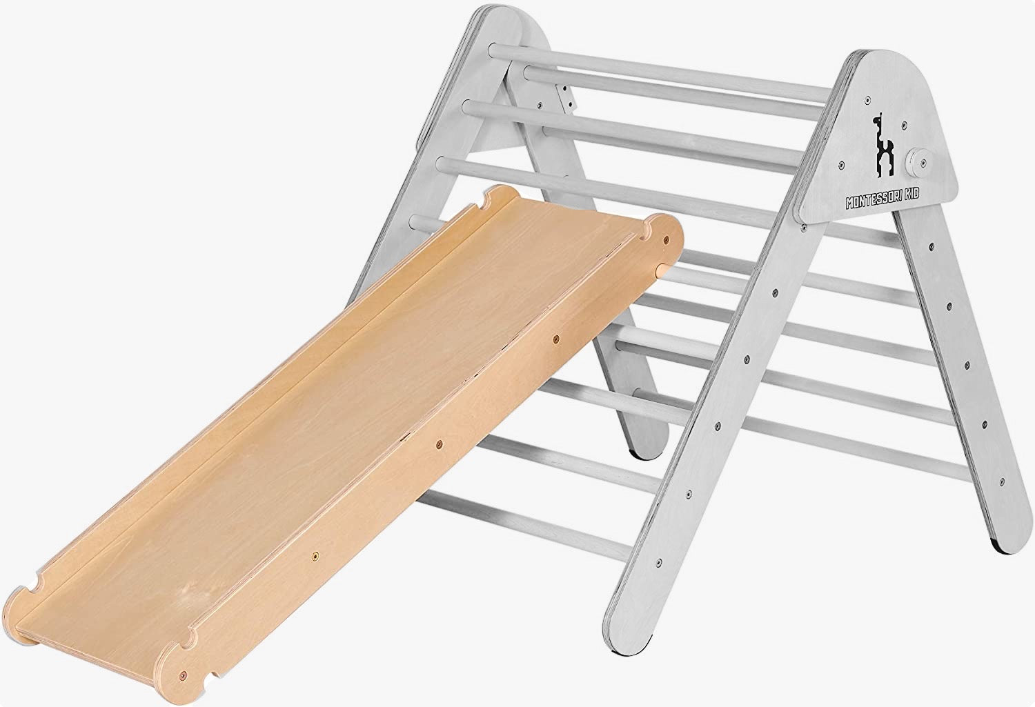 Montessori Kid® Klappbarer Kletterbogen Bogenwippe 'Thilda' mit passenden Kissen