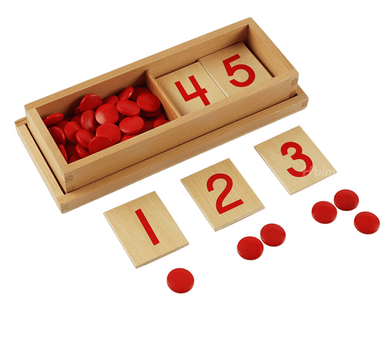 Montessori Ziffern und Chips