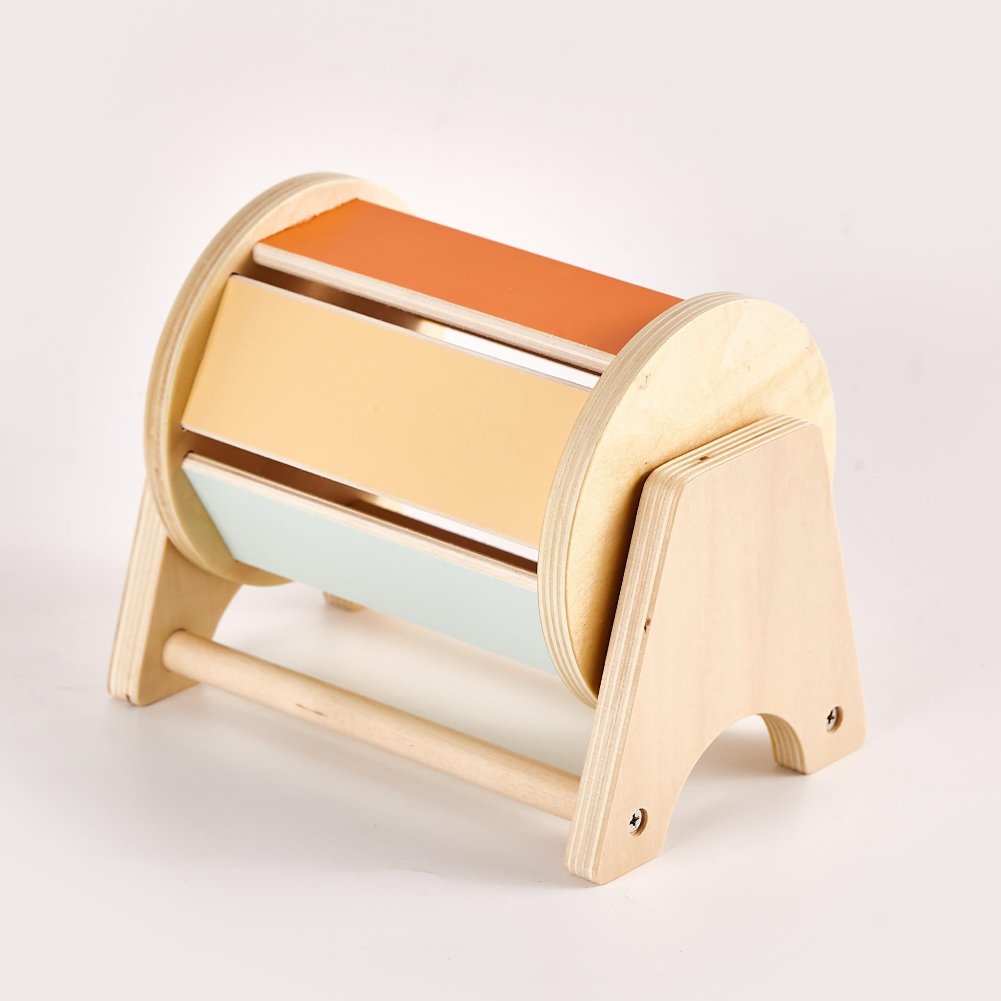 Montessori Regenbogen Spinning Drum pastell