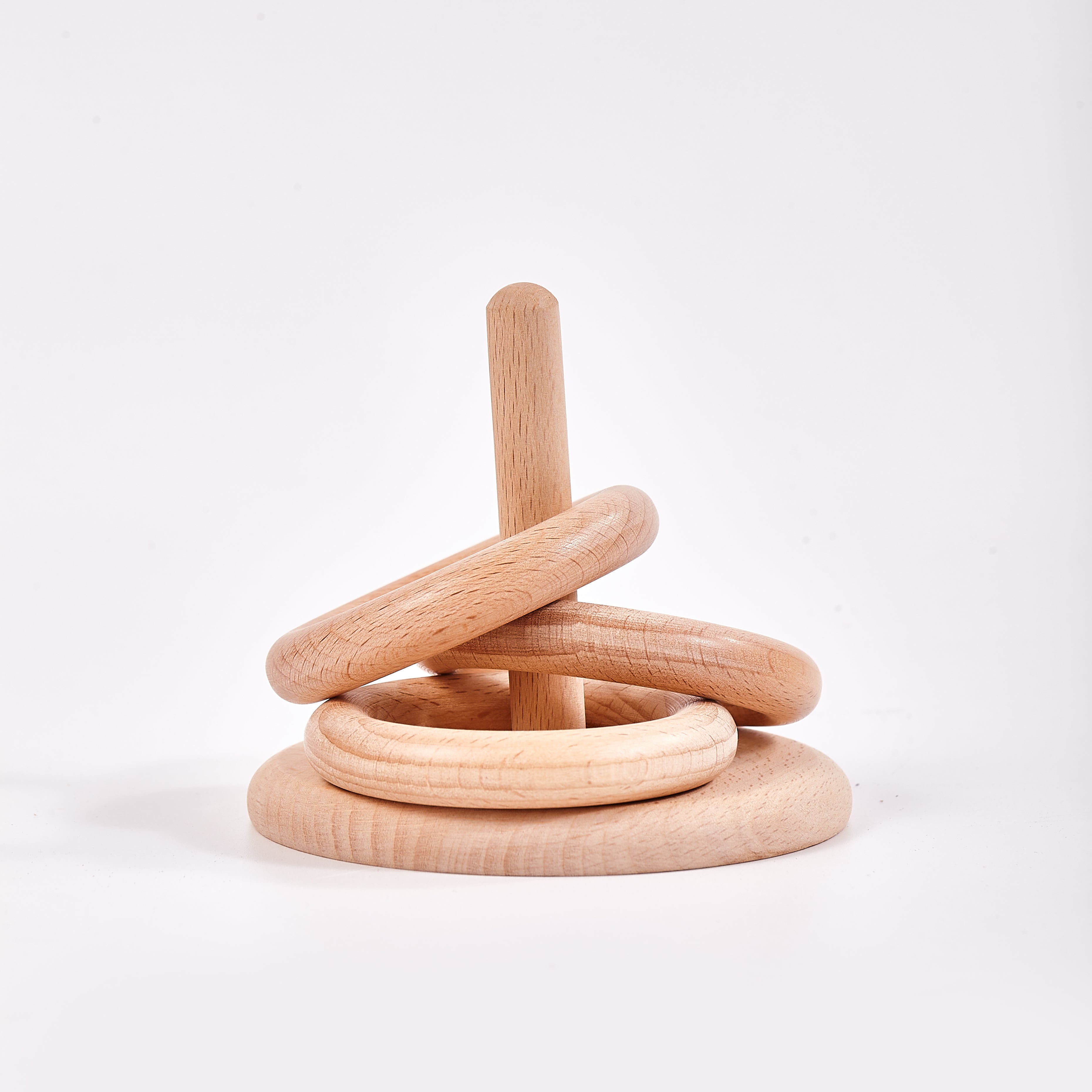 Wooden stacking rings for babies and toddlers