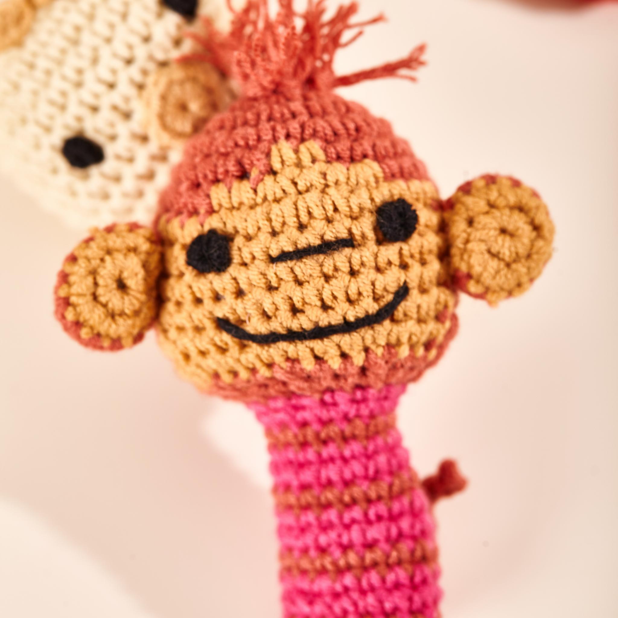 Crochet finger puppets made from organic cotton