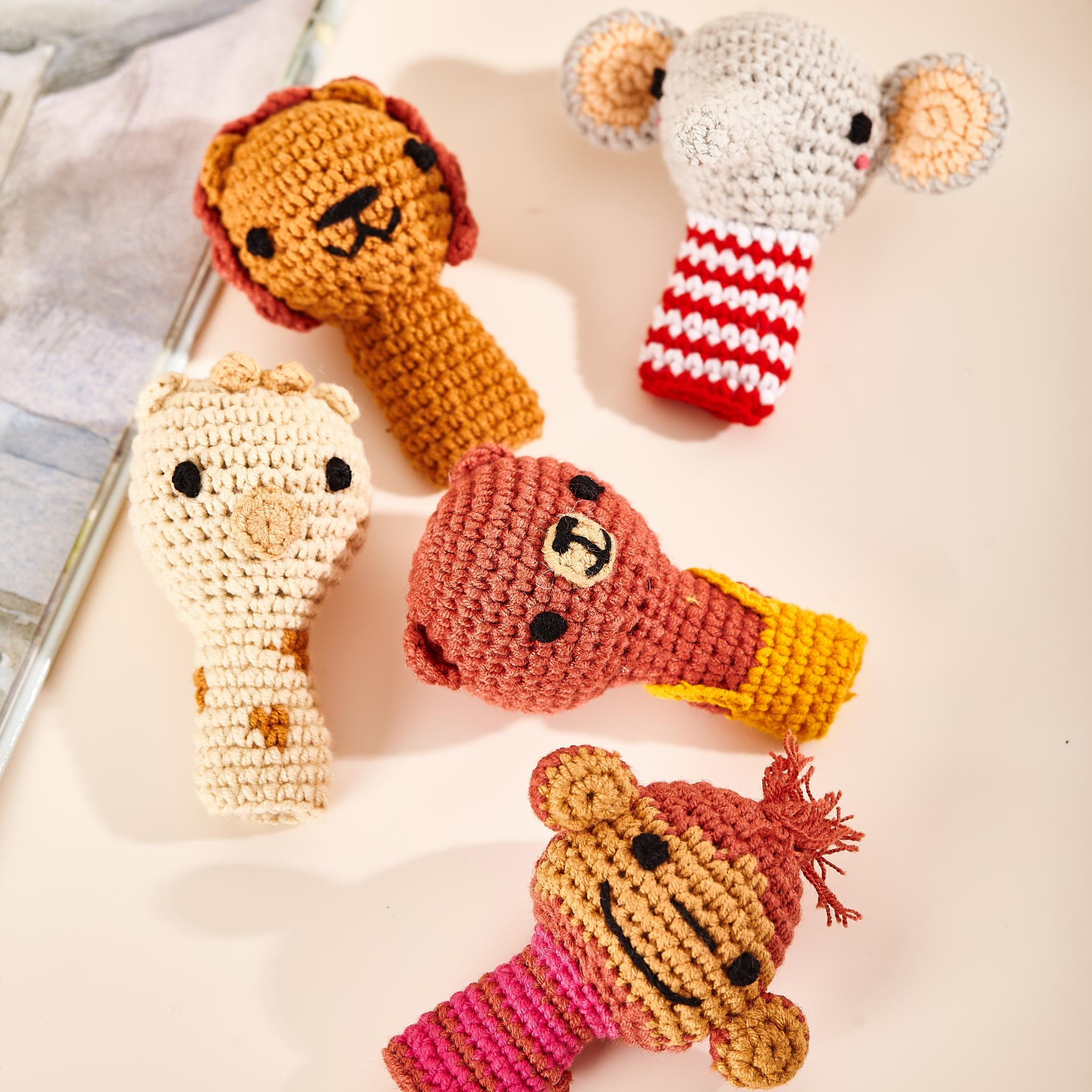 Crochet finger puppets made from organic cotton