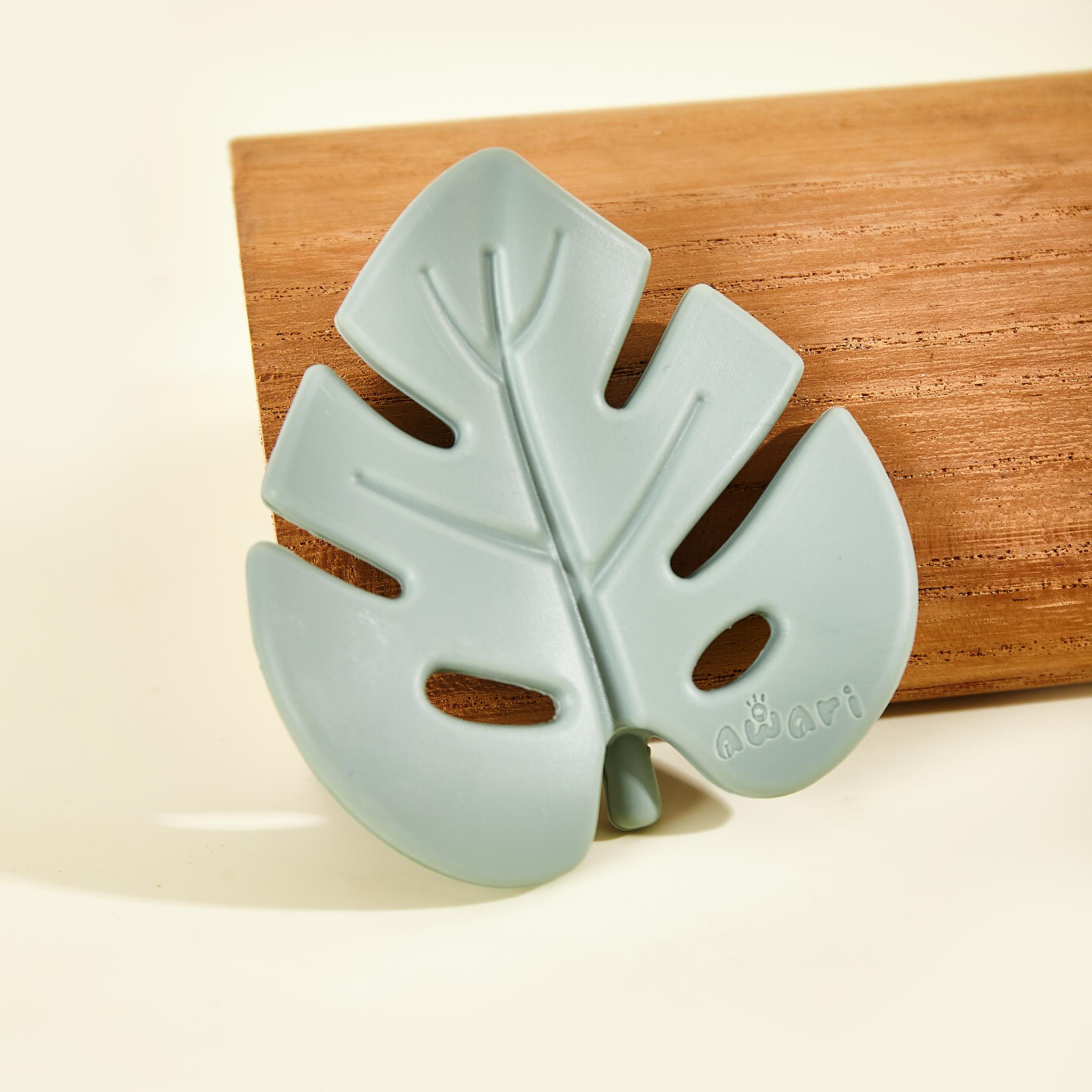 Beißring/Greifling Leaf, Babyspielzeug aus Silikon in Lebensmittelqualität