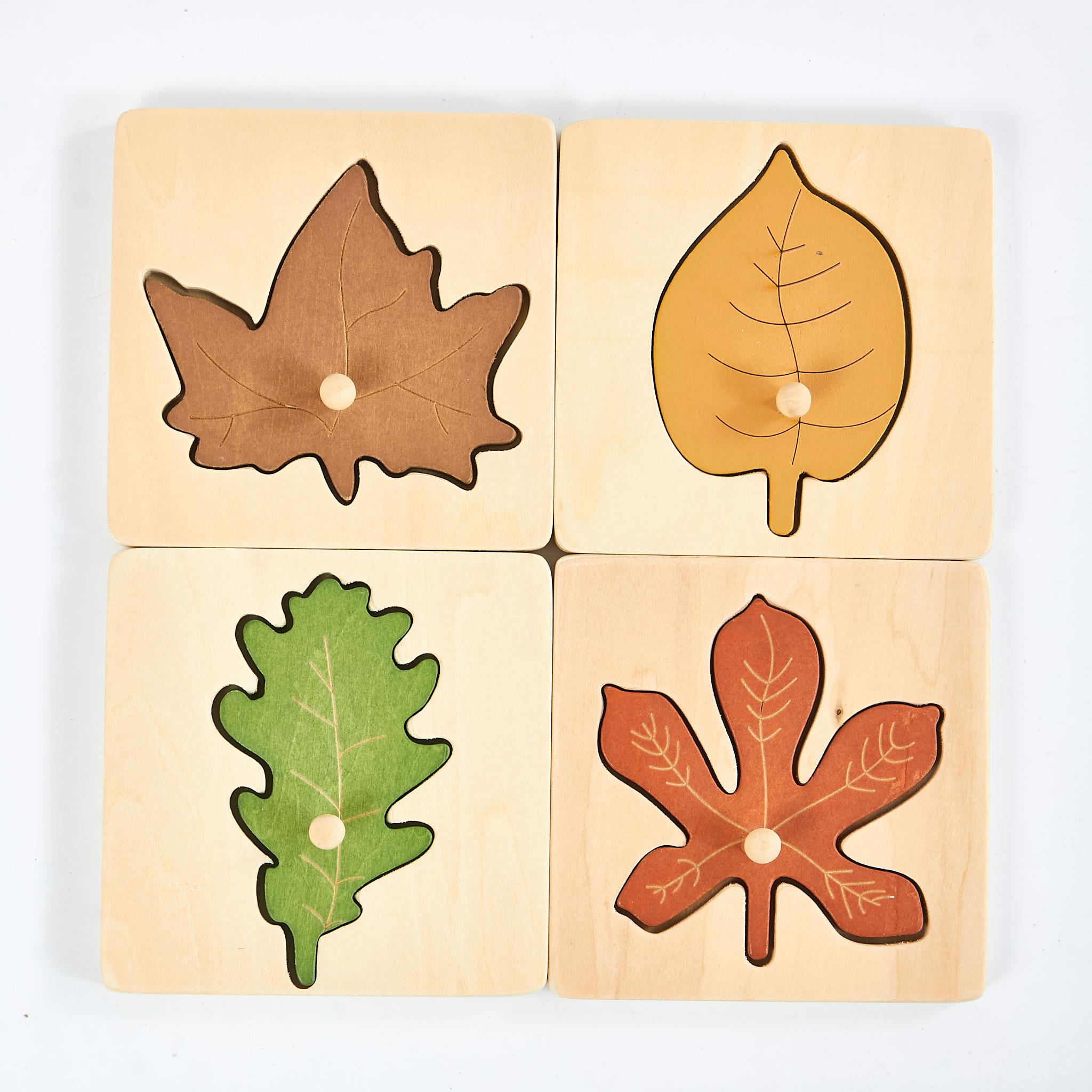 Wooden Puzzle Leaves