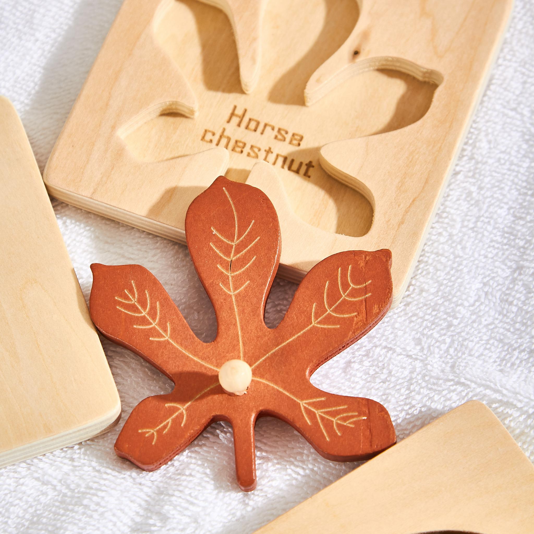 Wooden Puzzle Leaves