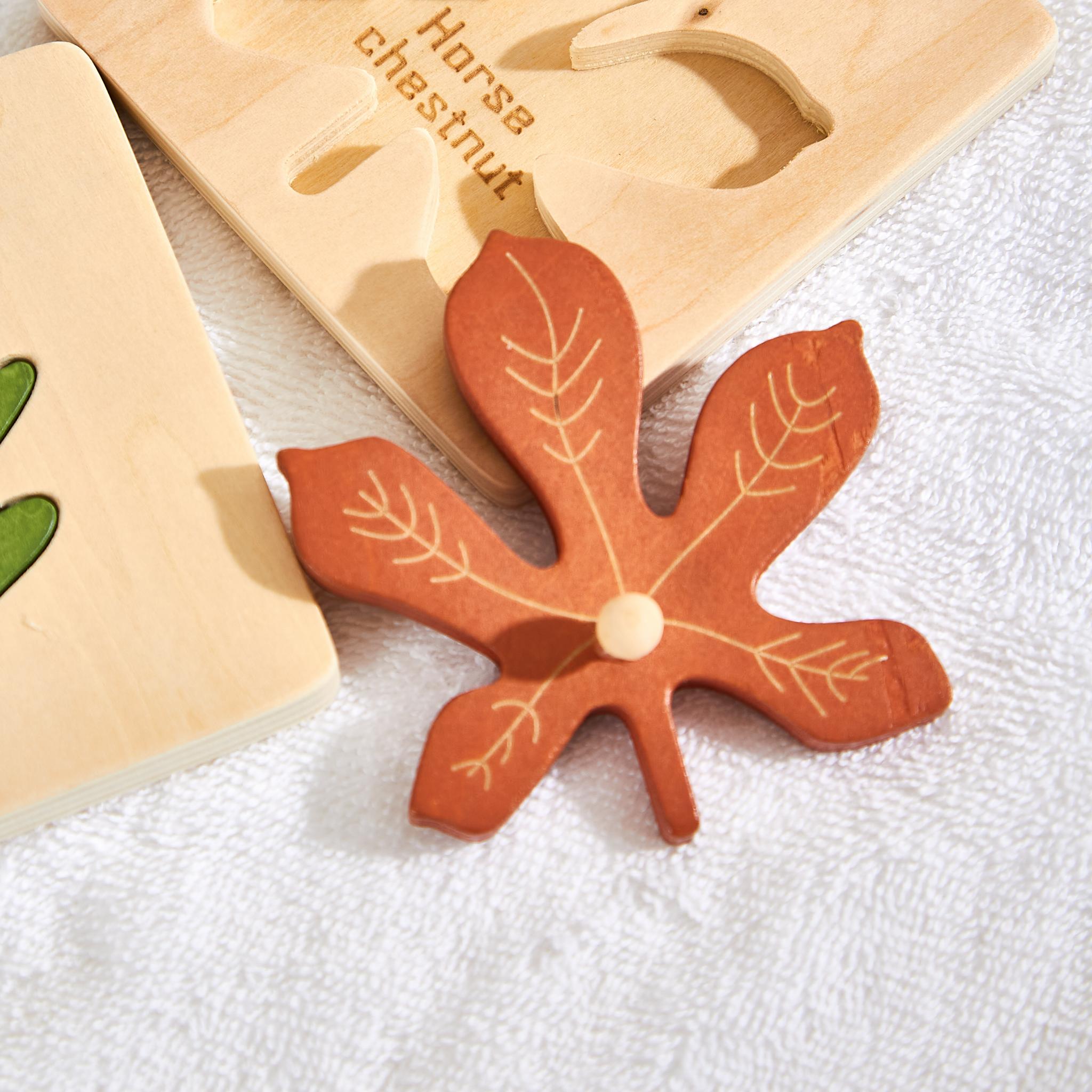 Holz Puzzle Leaves