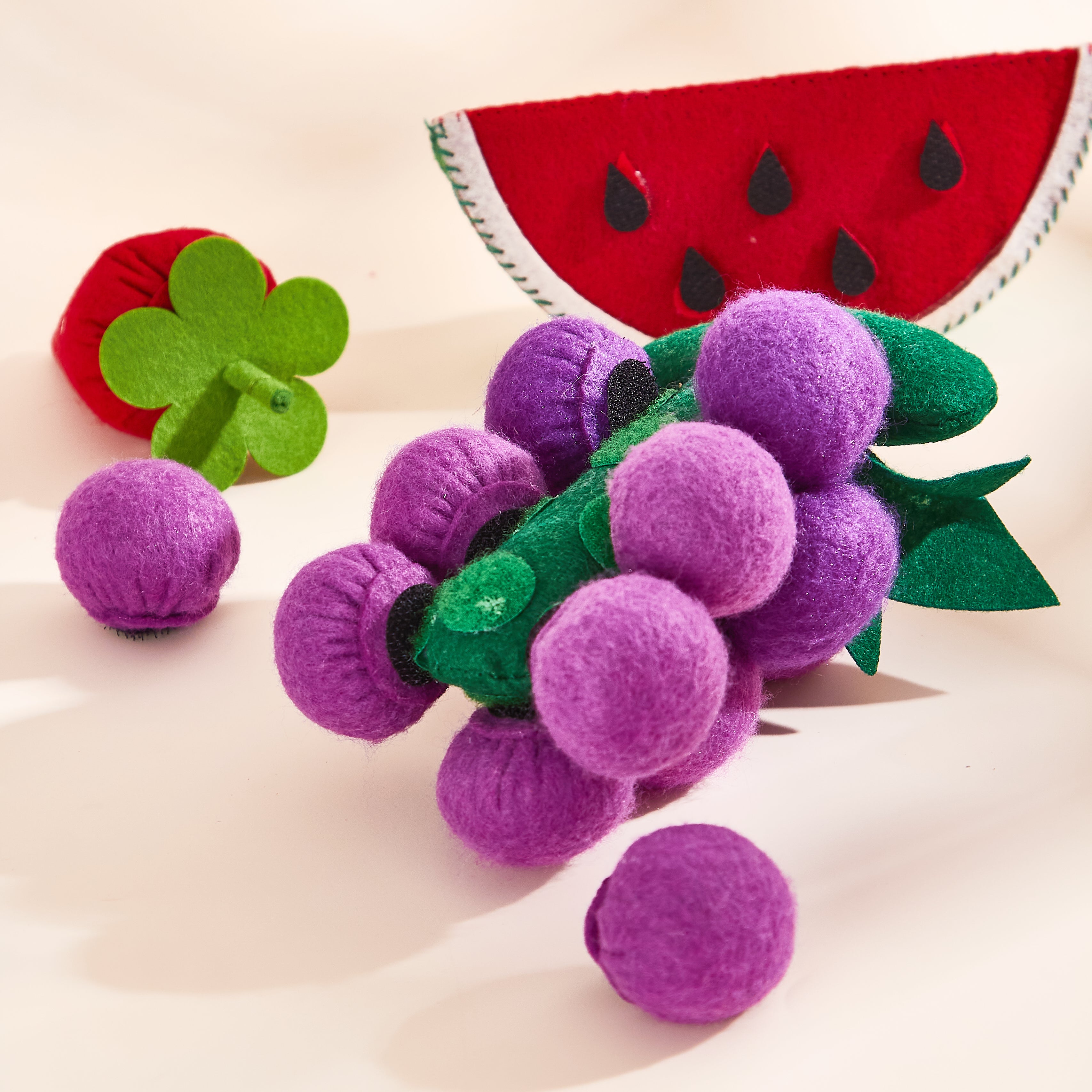 Felt toy fruit, toy food