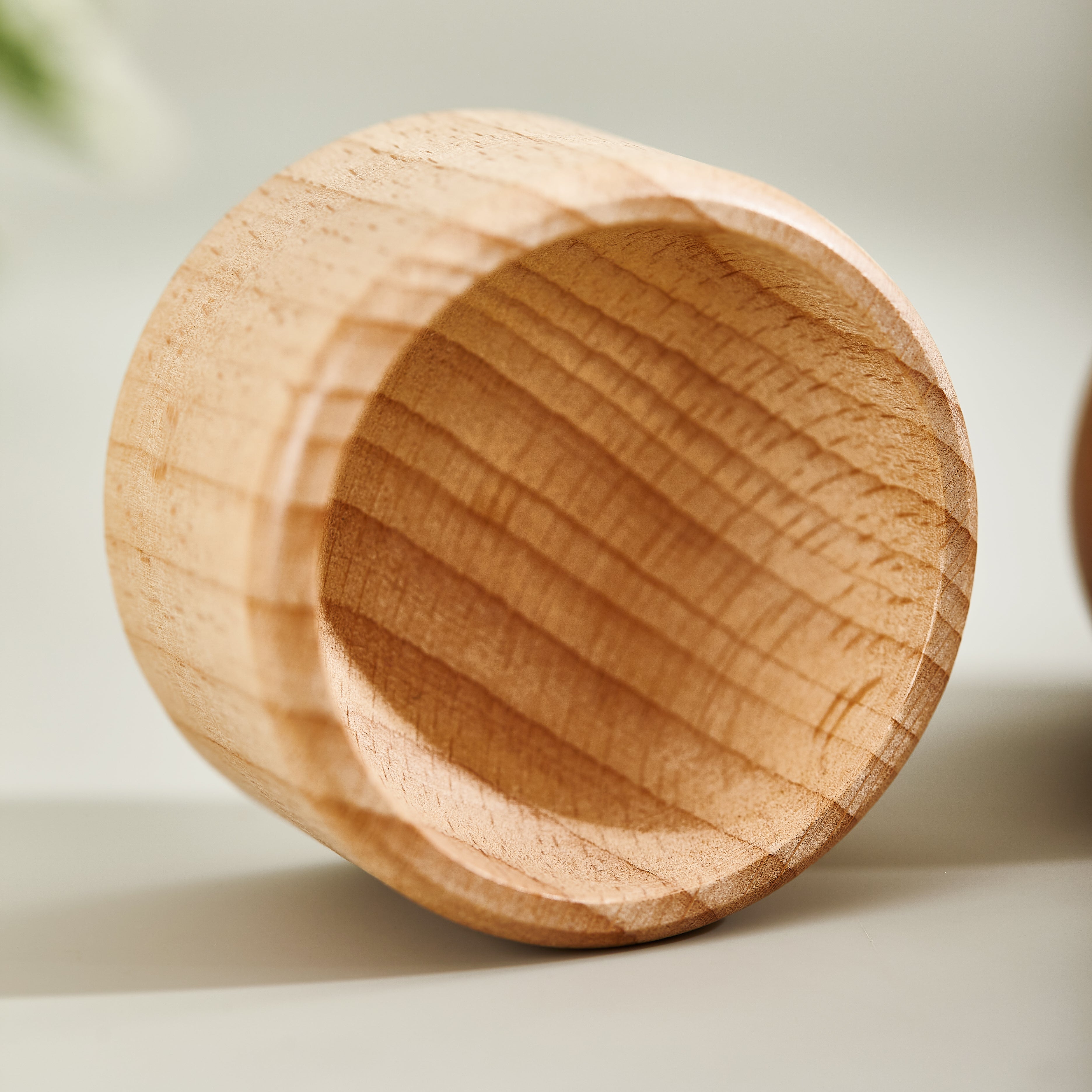 Montessori wooden toy egg with cup