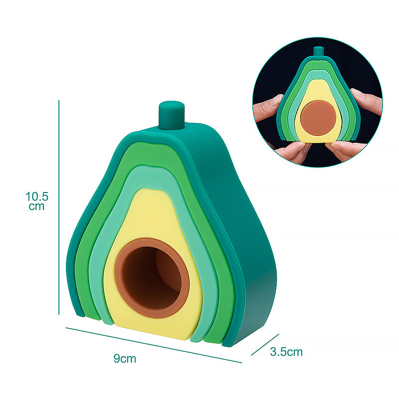 Avocado Stapelspielzeug,  Montessori Spielzeug