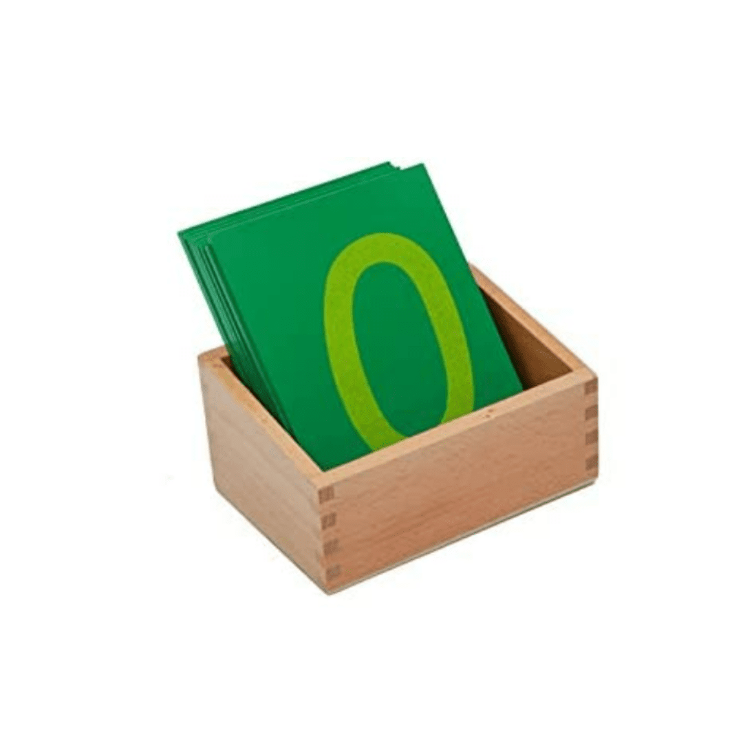 Montessori Sandpapier-Ziffern im Holzkasten