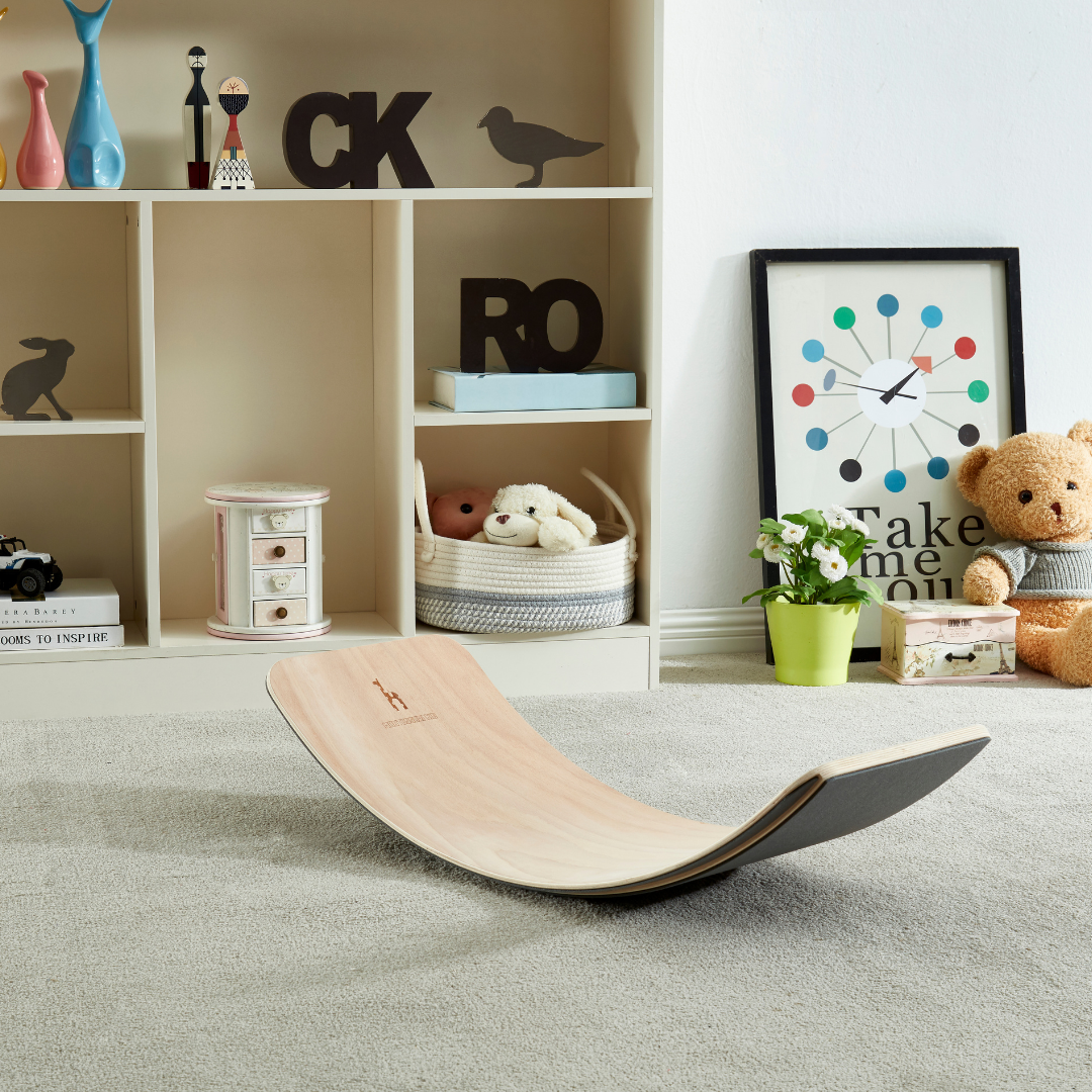 Balance Board/Wackelbrett &quot;WIGGO+&quot;  mit Fingerschutz in 4 Farben ohne Lackierung