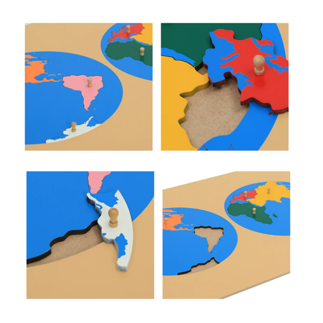 Montessori Puzzle Map Continents