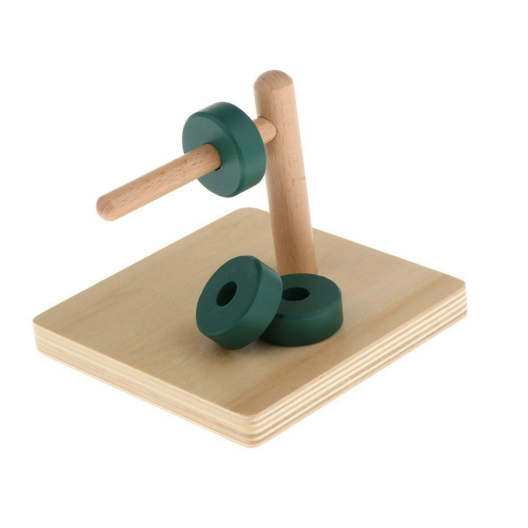 Montessori Holz Steckspiel/Steckpuzzle (horizontal)