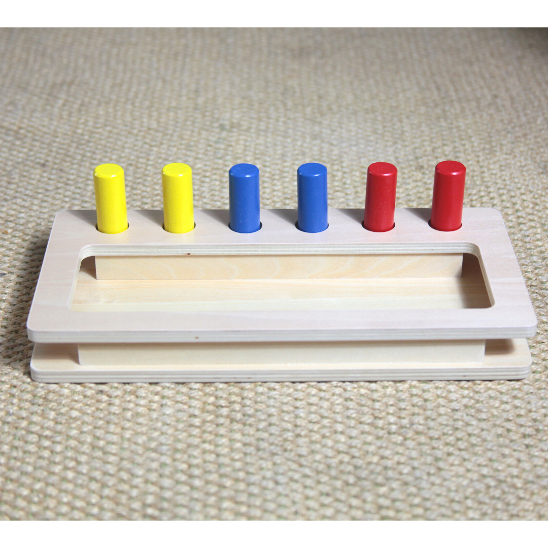 Montessori plug-in game set with six skittles