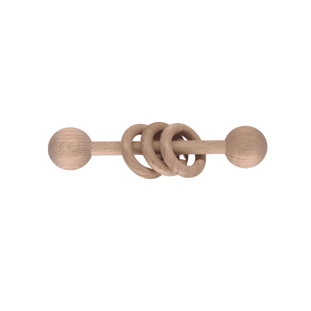 Montessori Beech Wooden Rattle - Montessori kid shop