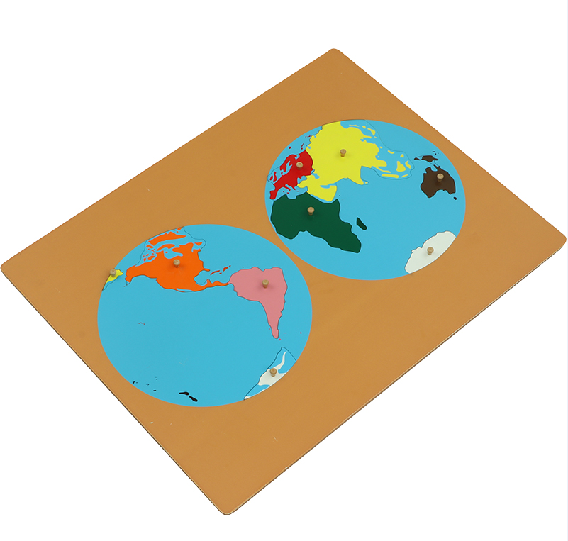 Montessori Puzzlekarte Kontinente