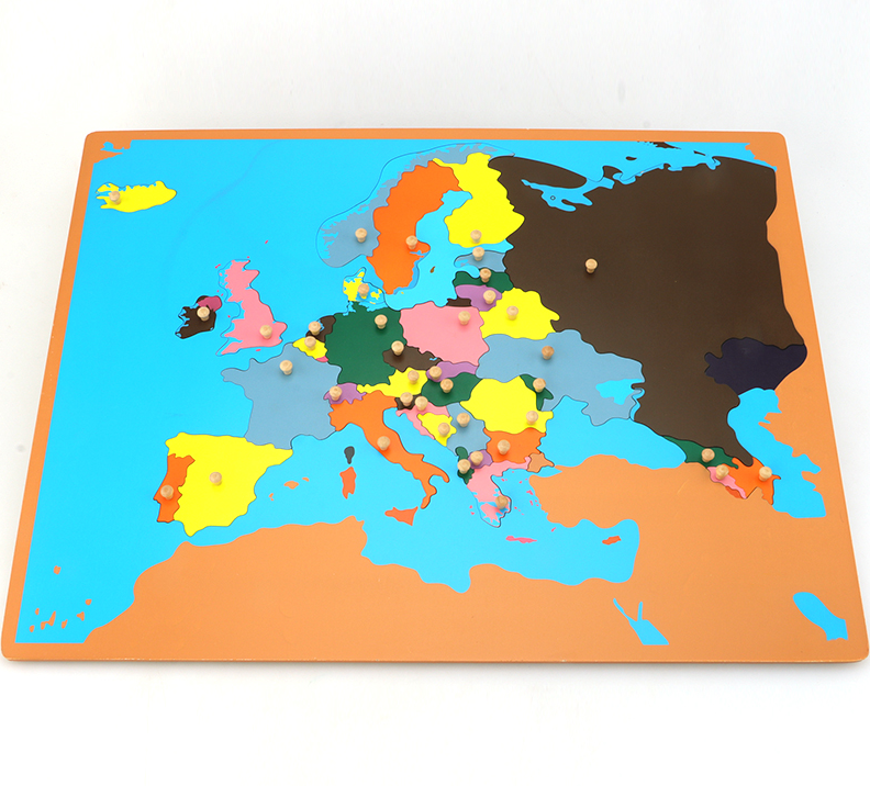 Montessori puzzle map of Europe