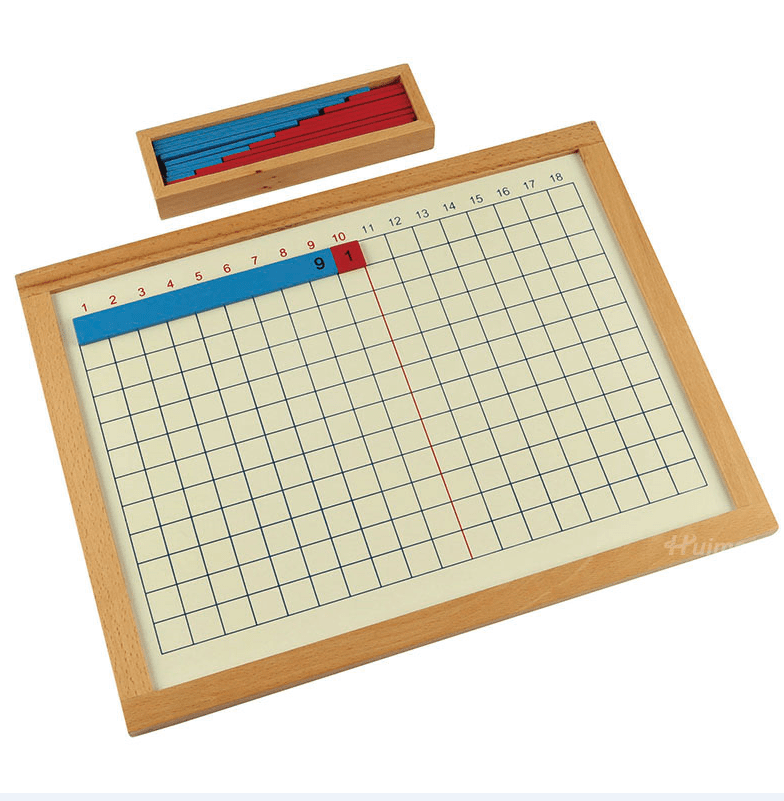 Montessori addition board, arithmetic board