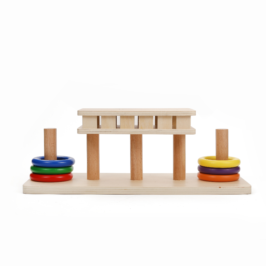 Toddler box with sliding discs, ring slide, Montessori material, gift, Montessori toy by Montessori Kid