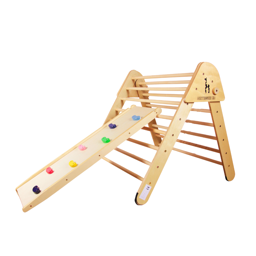 Montessori Kid® Pikler Dreieck mit Rutsche | Extra groß | Pikler Dreieck Klappbar