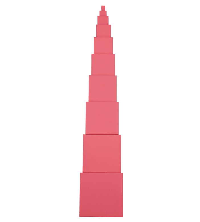 Montessori pink tower