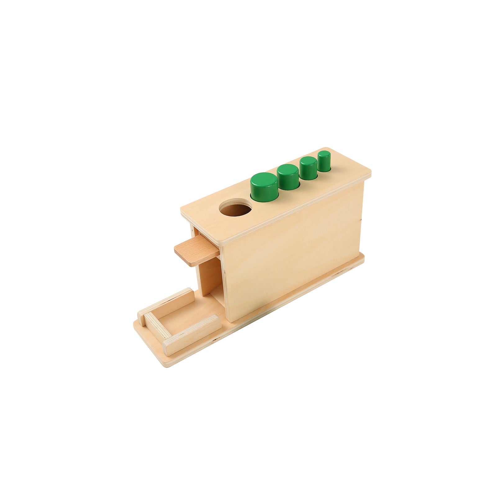 Montessori plug-in game cylinder, plug-in box for five different cylinders, wooden toys, Montessori sensory material