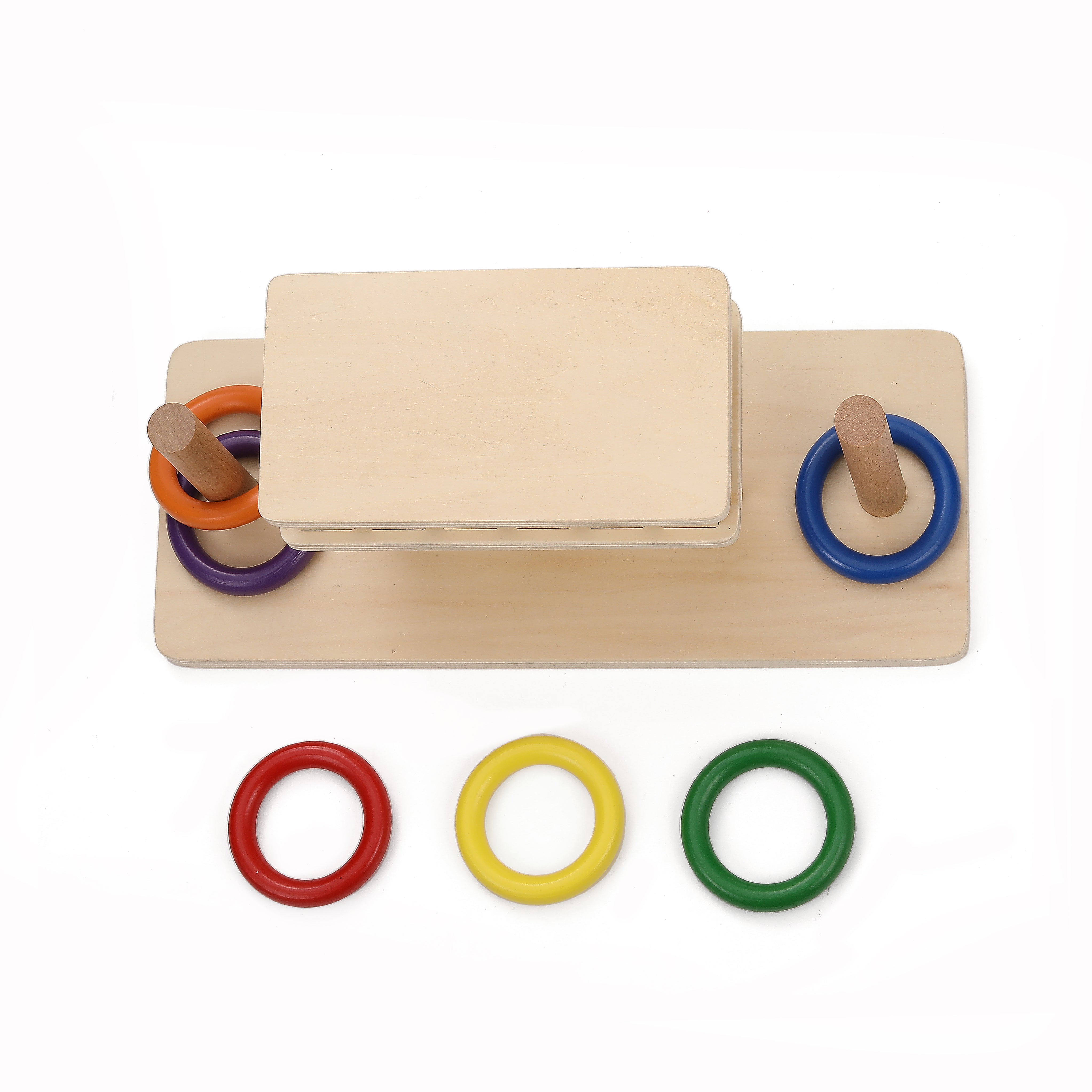 Toddler box with sliding discs, ring slide, Montessori material, gift, Montessori toy by Montessori Kid