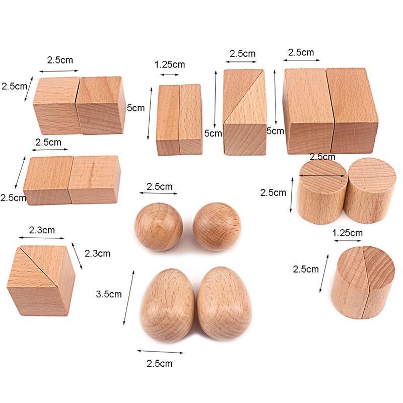 Montessori Mystery Stereognostic Bag Geometric shapes 20Pcs - Montessori kid shop