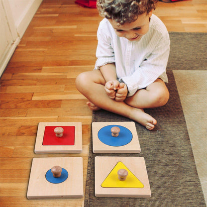 Classic Montessori Geometric Knob Puzzles - Montessori kid shop