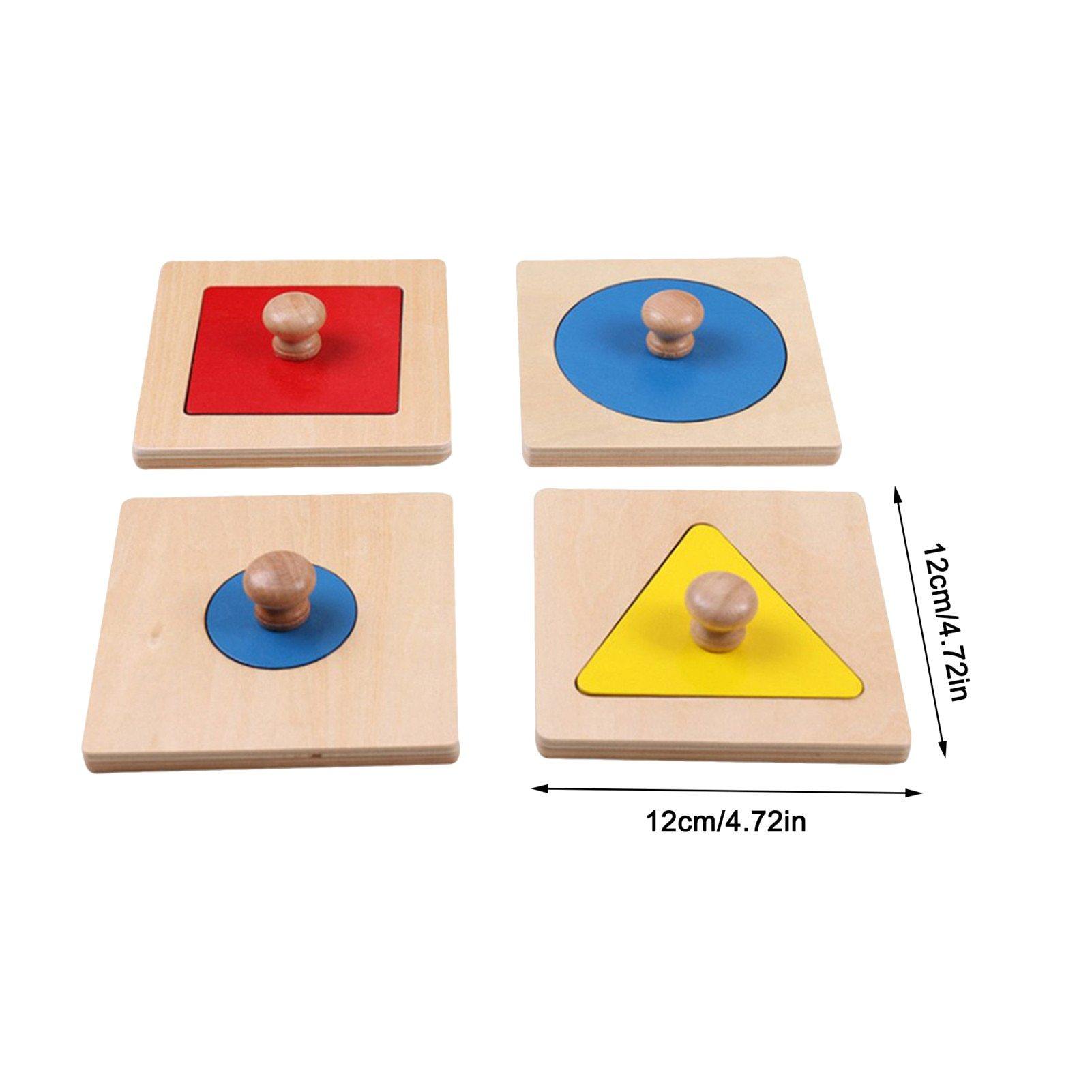 Classic Montessori Geometric Knob Puzzles - Montessori kid shop