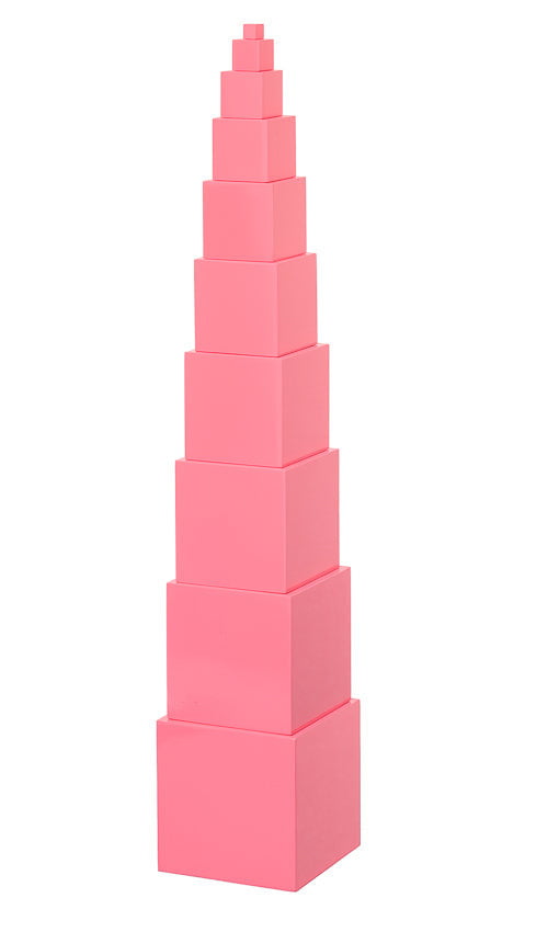 Montessori pink tower